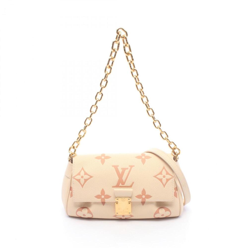 Louis Vuitton Favorite NM Bicolor Monogram Empreinte Crème Rose Trianon 2-Way...